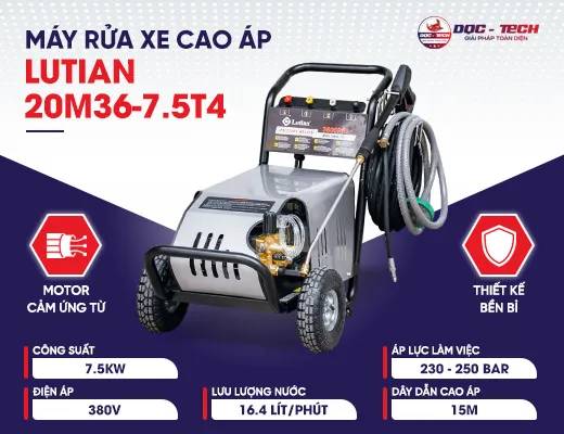 Máy rửa xe Lutian 3600PSI 20M36-7.5T4 7.5KW