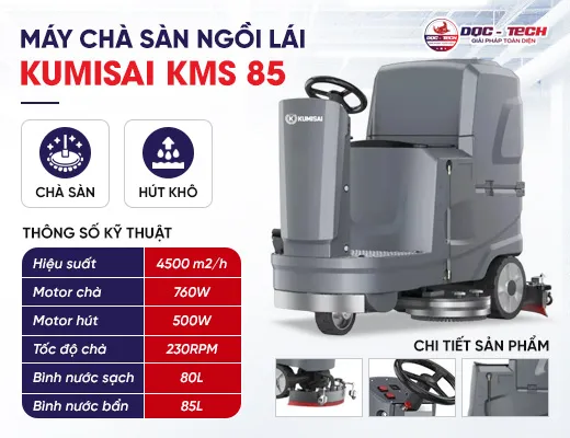 Máy chà sàn ngồi lái Kumisai KMS 85