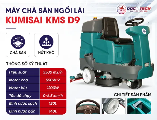 Máy chà sàn ngồi lái Kumisai KMS D9