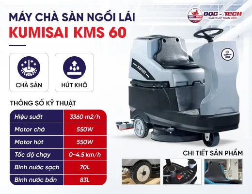 Máy chà sàn ngồi lái Kumisai KMS-60