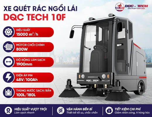 Xe quét rác ngồi lái DQC Tech 10F