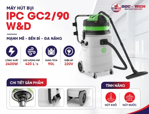 Máy hút bụi khô ướt IPC GC2/90 W&D