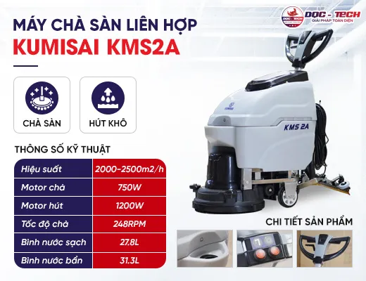 Máy chà sàn liên hợp cánh bướm Kumisai KMS2A