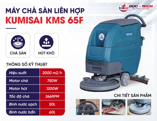 Máy chà sàn liên hợp Kumisai KMS 65F