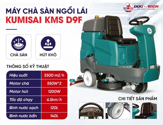 Máy chà sàn ngồi lái Kumisai KMS D9F