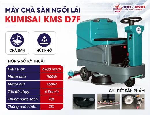 Máy chà sàn ngồi lái Kumisai KMS D7F