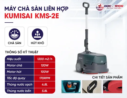Máy chà sàn liên hợp mini Kumisai KMS-2E