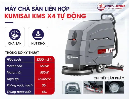 Máy chà sàn Kumisai KMS-X4 tự động
