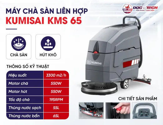 Máy chà sàn liên hợp Kumisai KMS 65