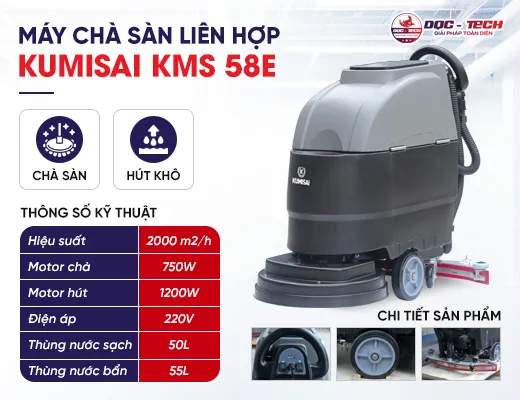 Máy chà sàn liên hợp Kumisai KMS 58E