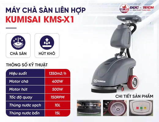 Máy chà sàn liên hợp mini Kumisai KMS-X1
