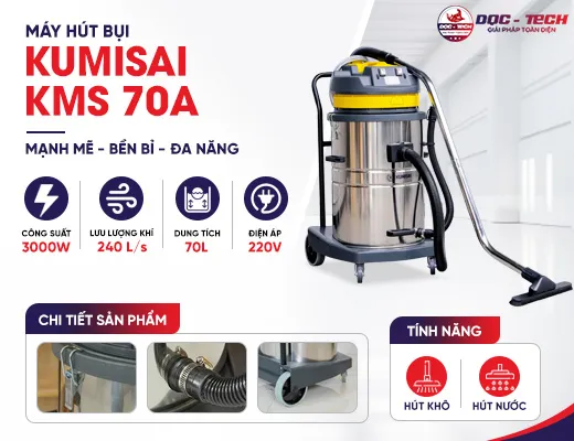 Máy hút bụi công nghiệp Kumisai KMS 70A - 2