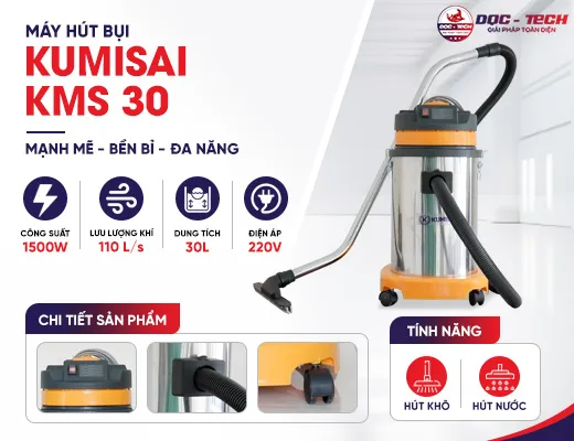 Máy hút bụi công nghiệp Kumisai KMS30