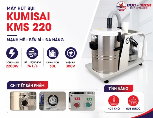 Máy hút bụi 3 pha Kumisai KMS 220