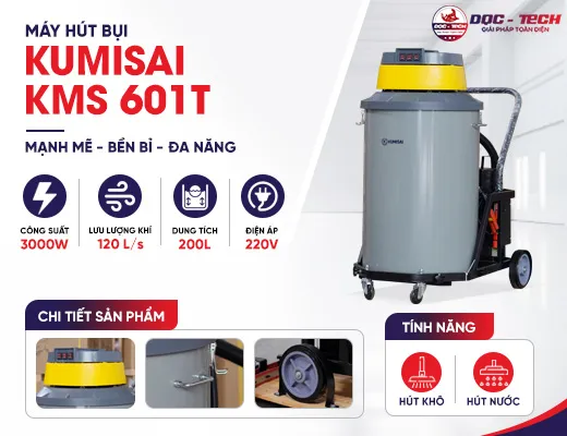Máy hút bụi công nghiệp Kumisai KMS 601T
