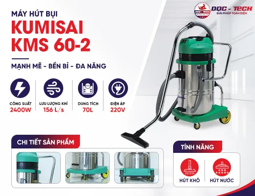 Máy hút bụi công suất lớn Kumisai KMS 60-2