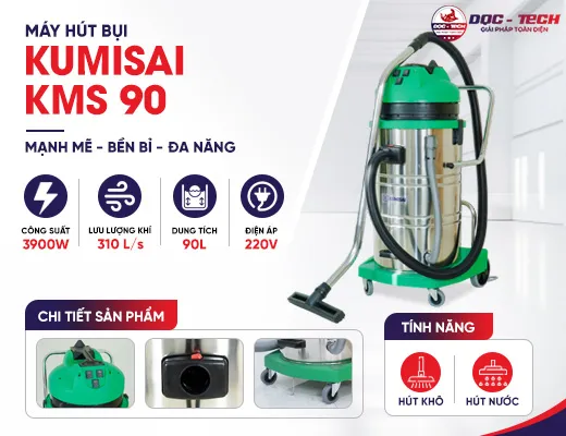 Máy hút bụi công nghiệp Kumisai KMS 90