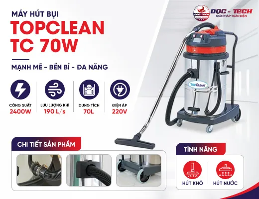 Máy hút bụi công nghiệp TopClean TC 70W
