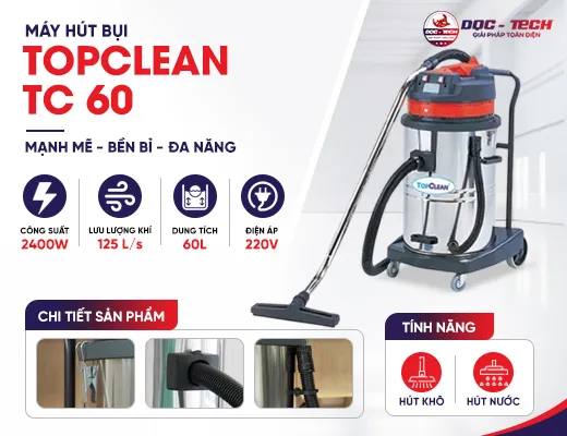 Máy hút bụi nhà xưởng TopClean TC 60