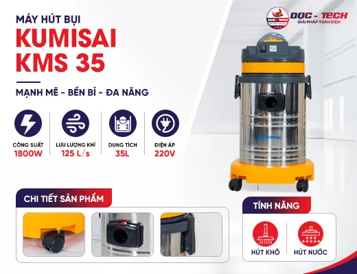 Máy hút bụi công nghiệp Kumisai KMS35