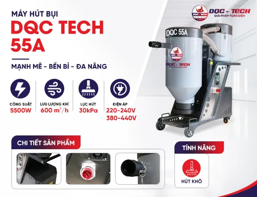 Máy hút bụi công nghiệp DQC Tech 55A