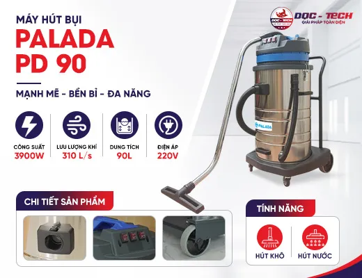 Máy hút bụi công nghiệp Palada PD 90