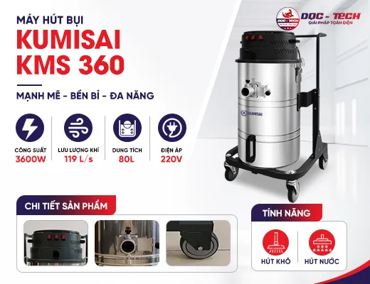 Máy hút bụi công nghiệp Kumisai KMS 360