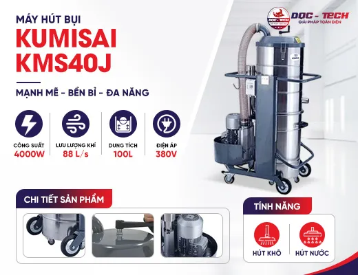 Máy hút bụi công nghiệp Kumisai KMS40J
