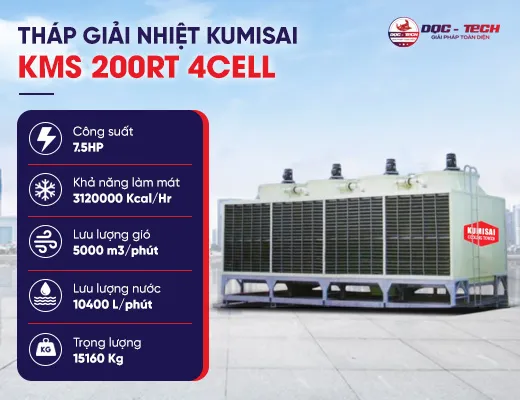 Tháp giải nhiệt Kumisai KMS 200RT 4Cell