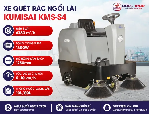 Xe quét đường ngồi lái Kumisai KMS S4