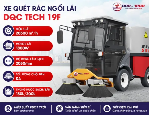 Máy quét rác ngồi lái DQC Tech 19F