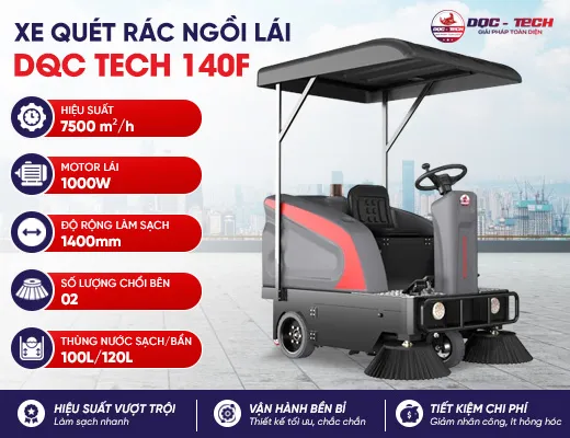 Máy quét  đường ngồi lái DQC Tech 140F