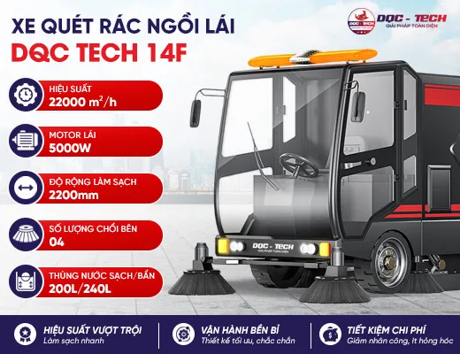 Xe quét đường ngồi lái DQC Tech 14F