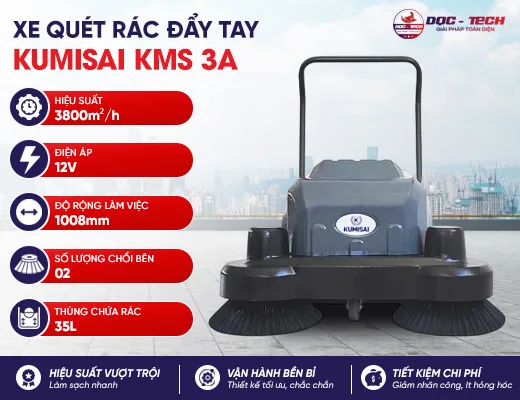 Xe quét rác đẩy tay Kumisai KMS-3A