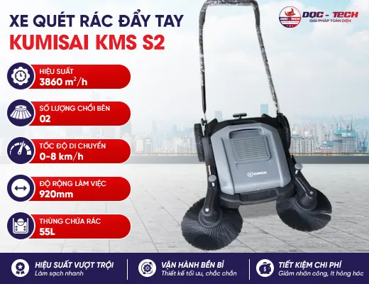 Xe quét rác đẩy tay Kumisai KMS S2