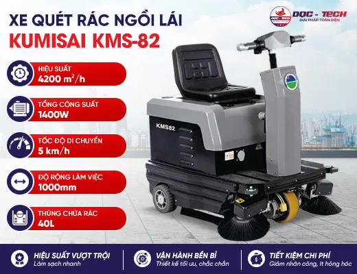 Xe quét rác đường Kumisai KMS-82 (Mini)