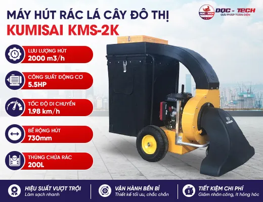 Máy hút rác lá cây đô thị Kumisai KMS-2K