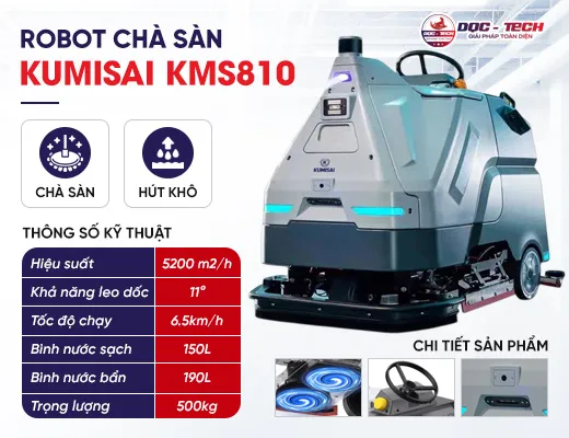 Robot chà sàn Kumisai KMS810