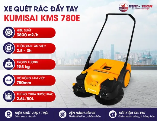 Xe quét rác chạy ắc quy Kumisai KMS 780E