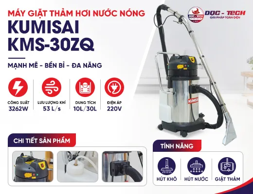 Máy giặt thảm hơi nước nóng Kumisai KMS-30ZQ