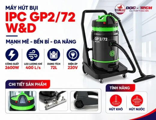 Máy hút bụi khô ướt IPC GP2/72 W&D