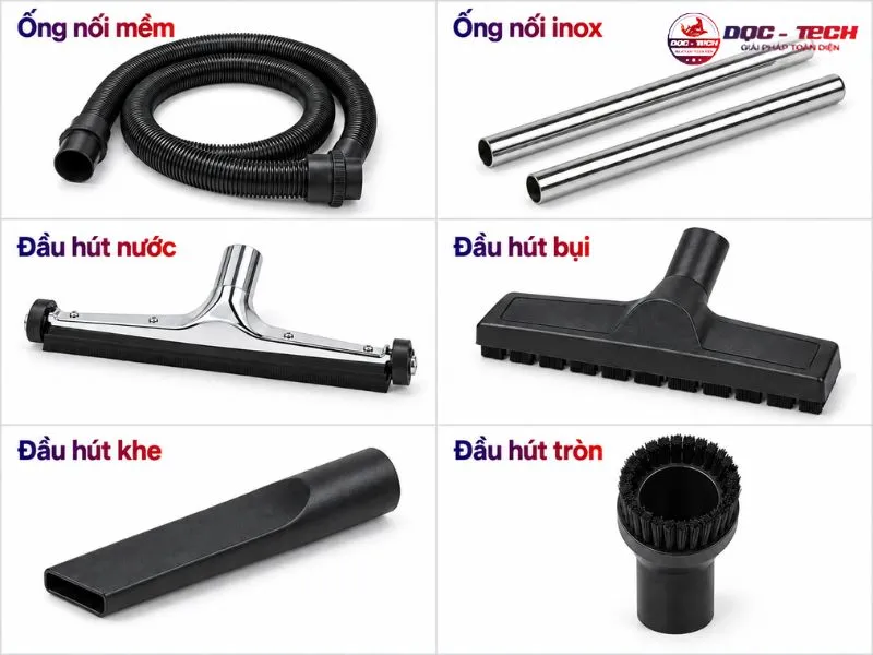 Phụ kiện máy hút bụi công nghiệp Camry BF583a-3 đa dạng