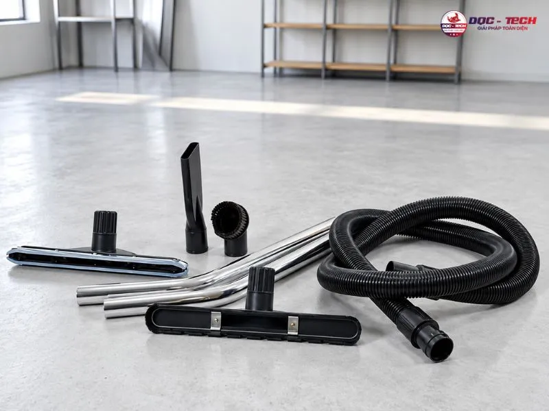 Máy hút bụi công nghiệp DQC Tech 803H với phụ kiện đa dạng