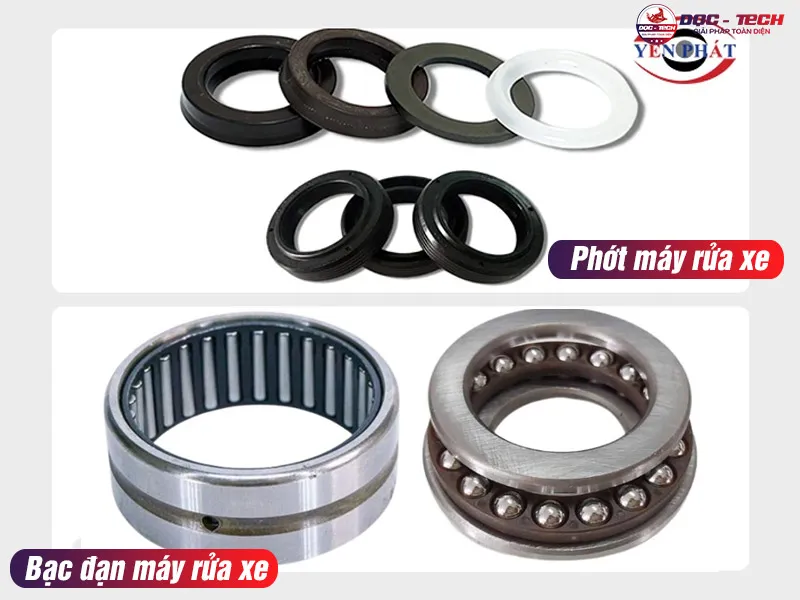 phụ kiện phớt và bạc đạn máy rửa xe
