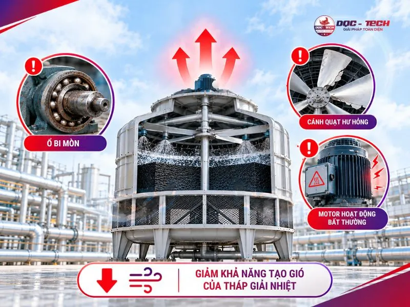 Lỗi phát sinh ở quạt và motor
