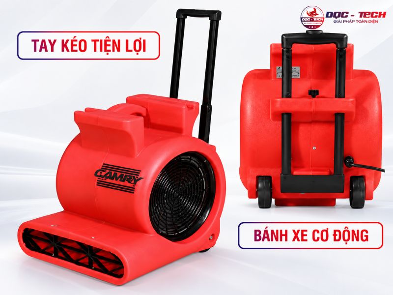 Quạt sấy sàn Camry BF535 thiết kế tay cầm, bánh xe di chuyển linh hoạt