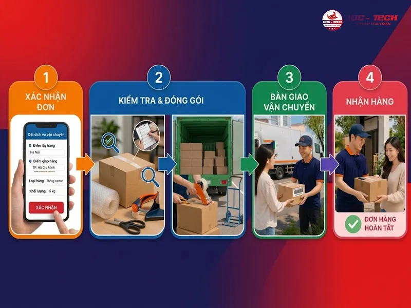 Quy trình giao hàng DQC TECH