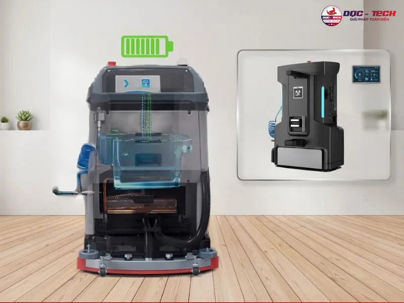 Robot chà sàn Kumisai KMS 502 trạm sạc năng lượng đa năng