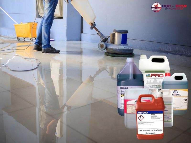 Sử dụng đúng hóa chất cho máy chà sàn chuyên dụng