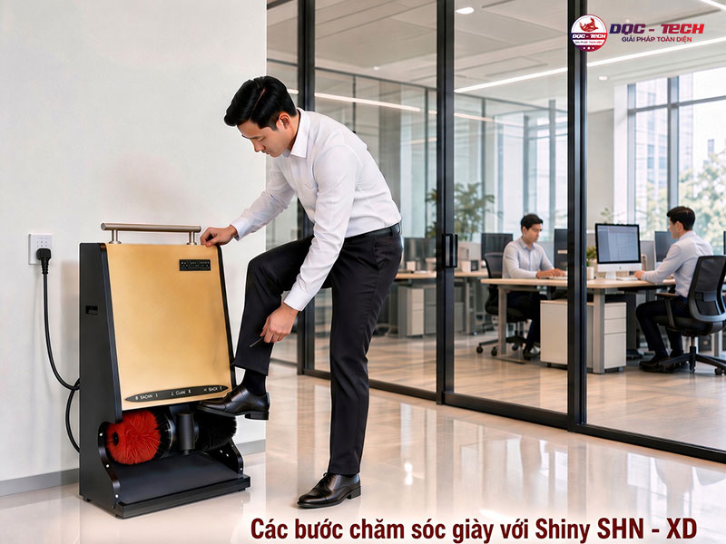 Sử dụng máy đánh bóng giày Shiny SHN - XD